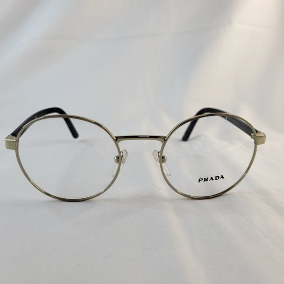 Prada PR 52X ZVN101 Rx-able Women's Eyeglasses Pale Gold Made in Italy NEW